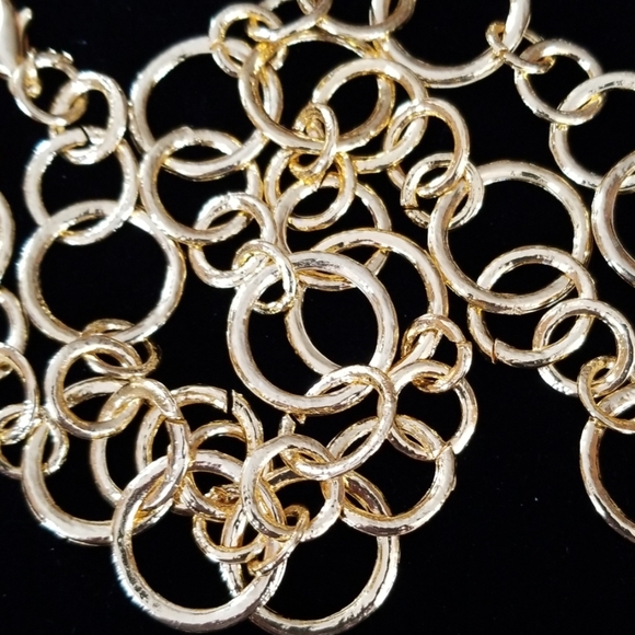 NWT Amrita Singh Elegant Gold Tone Brass Chain Link Necklace - Picture 4 of 9